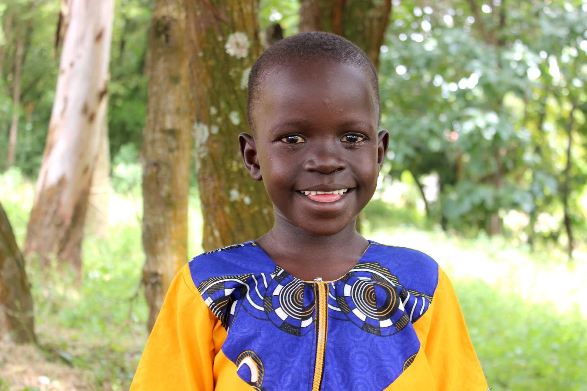 sponsored child smiling