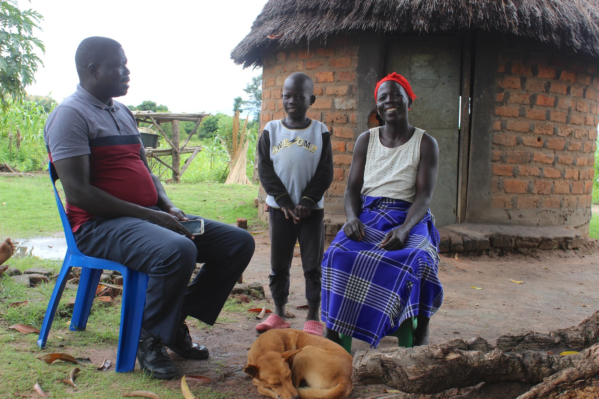 Rev Fabian visiting family of child in sponsorship program